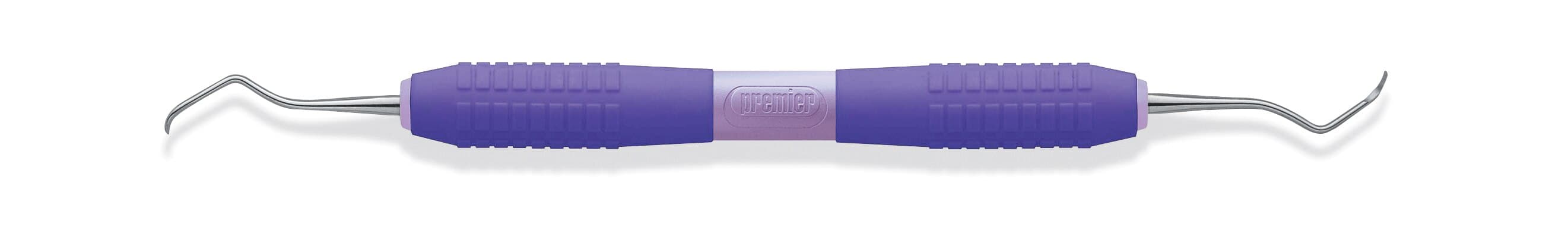 Premier Big Easy Ultralite Columbia 4L/4R Double-Ended Universal Curette, Purple Silicone Handle, #05615 thumbnail 3