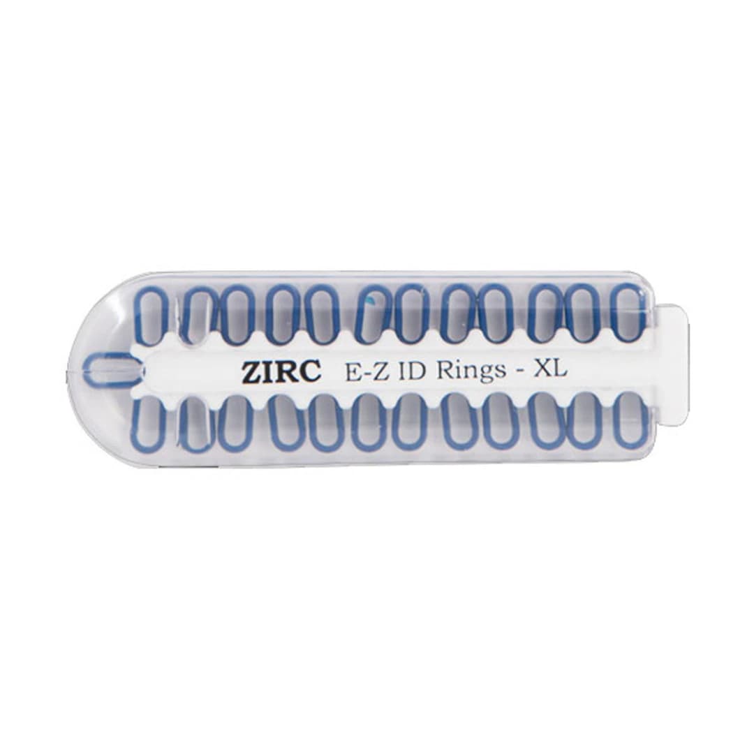 Zirc E-Z ID Instrument Rings XL, Midnight Blue, 25/Pk, 70Z000T - Midnight Blue E-Z ID Rings XL Pack of 25 - Image 1