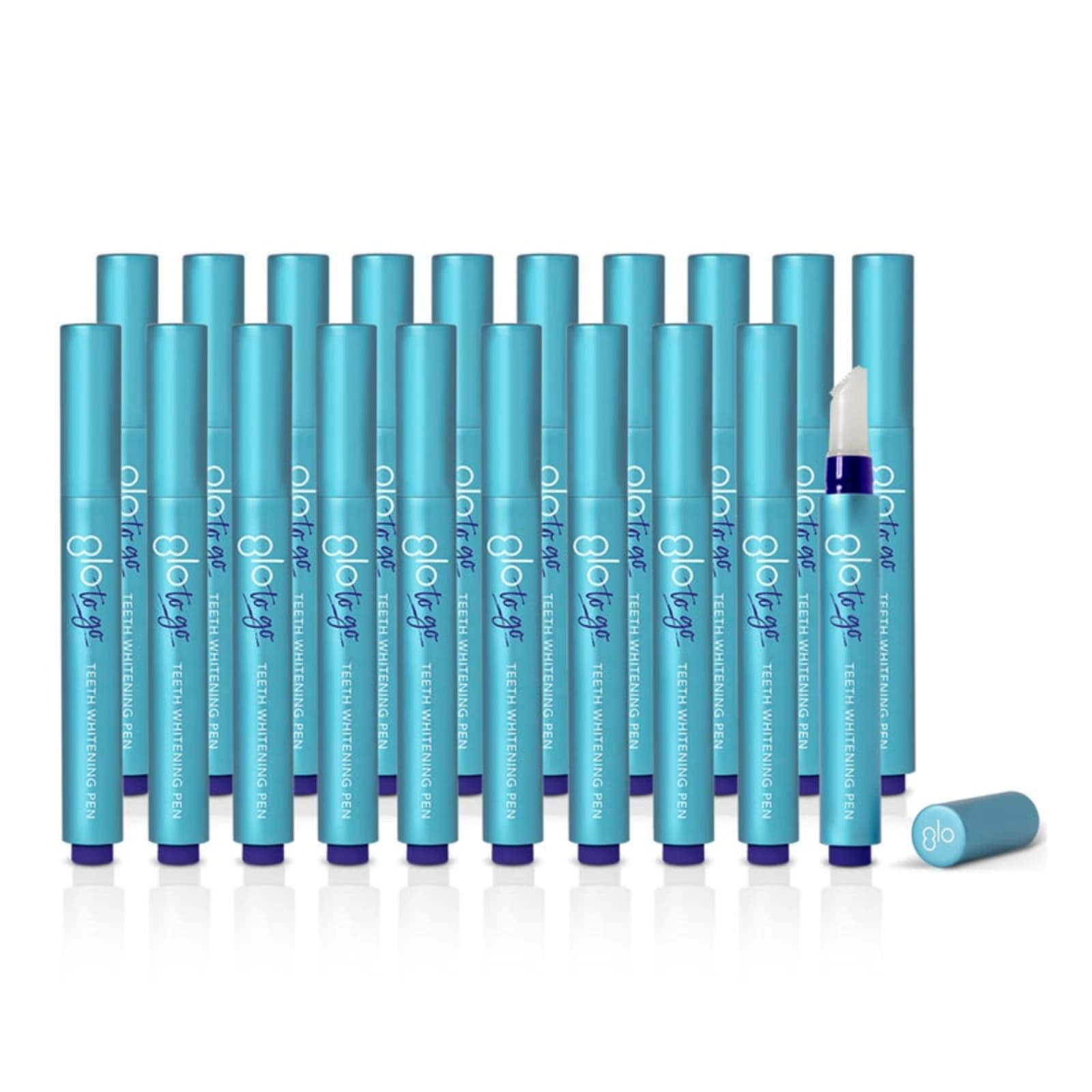 GLO Science GLO-To-Go Whitening Pen Value Pack, 20 Pens, Cinnamint, 10% Hydrogen Peroxide - GLO Wireless At-Home Whitening - Whitening Pens - Image 1