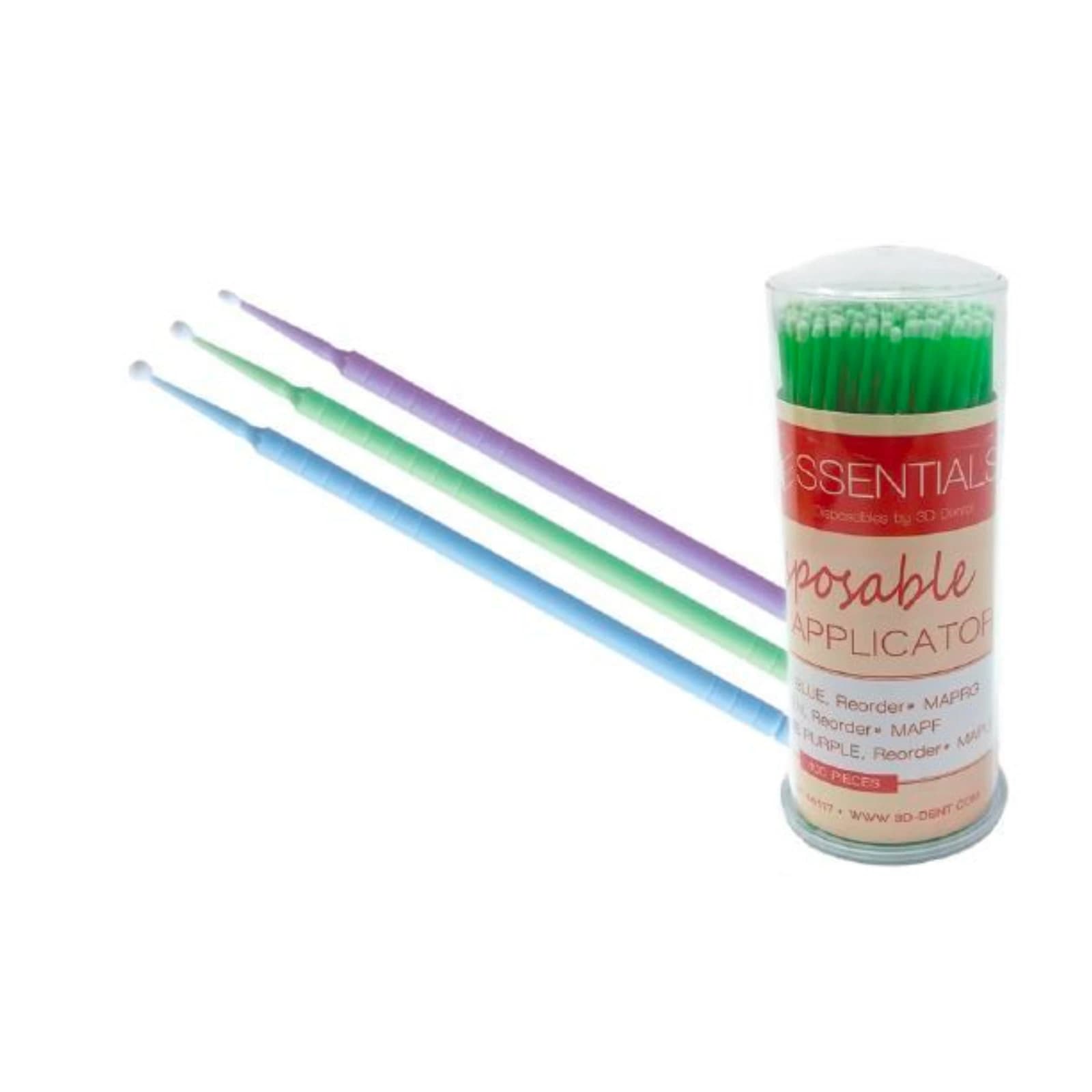 The Essentials Micro-Brush Applicators, Fine, Green, 4" Adjustable Tip, 4 x 100/Pk, MAPF thumbnail 7