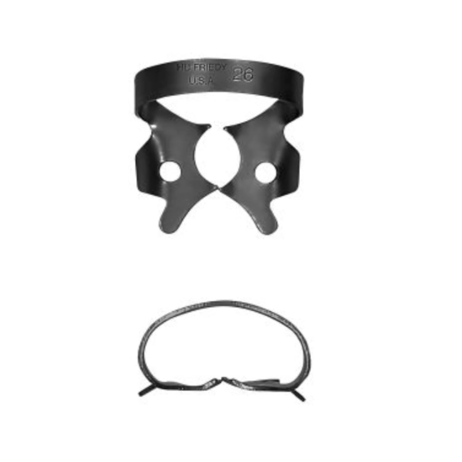 Hu-Friedy Black Line Rubber Dam Clamp #26, Winged, Small Lower Molars, RDCM26X thumbnail 2