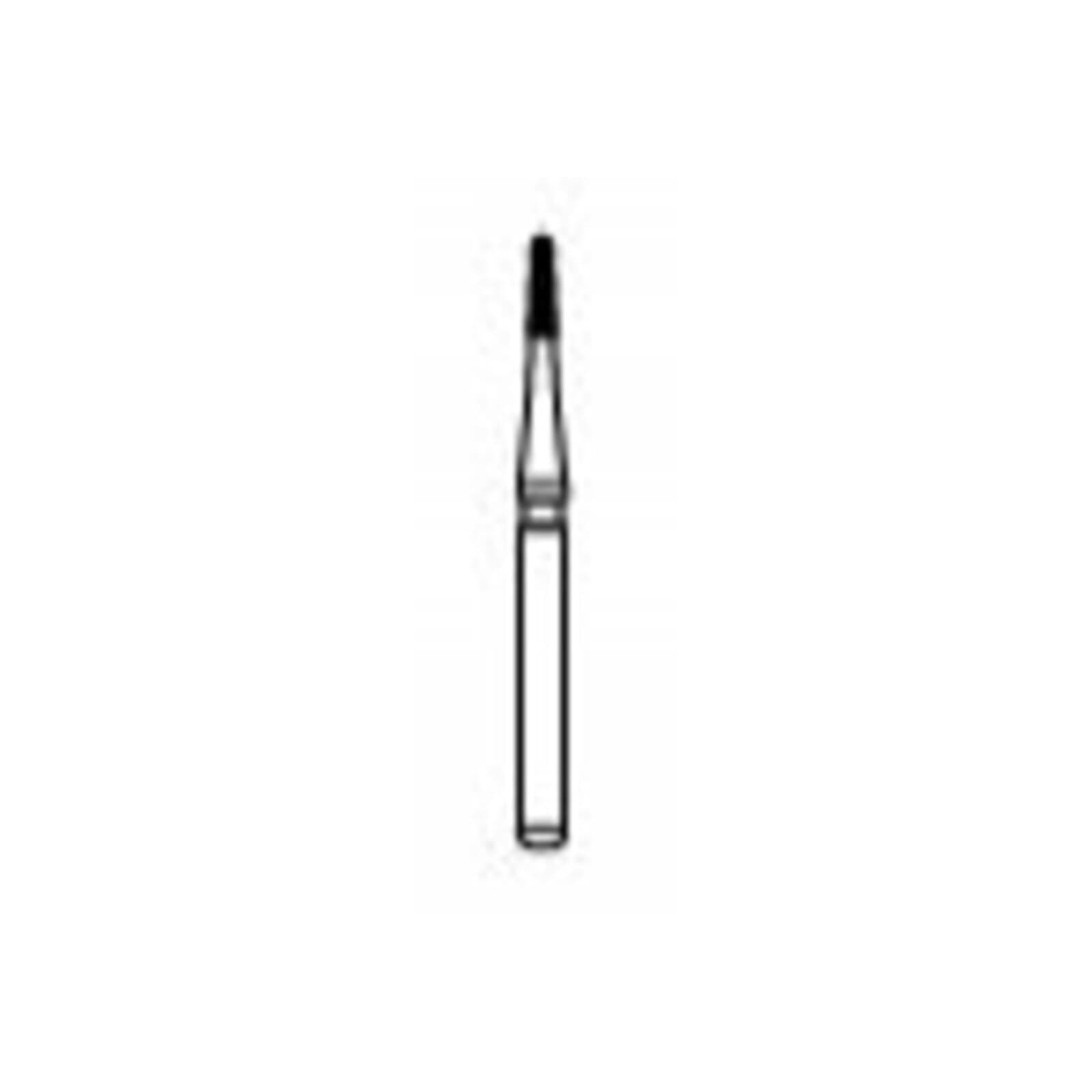 NTI Trimming & Finishing Carbide Bur, 12 Fluted, FG, OA Series Bullet, Size #7801 (OA-2), 0.9 mm Diameter, Red Ring, 5/Pkg, H247-009 thumbnail 2