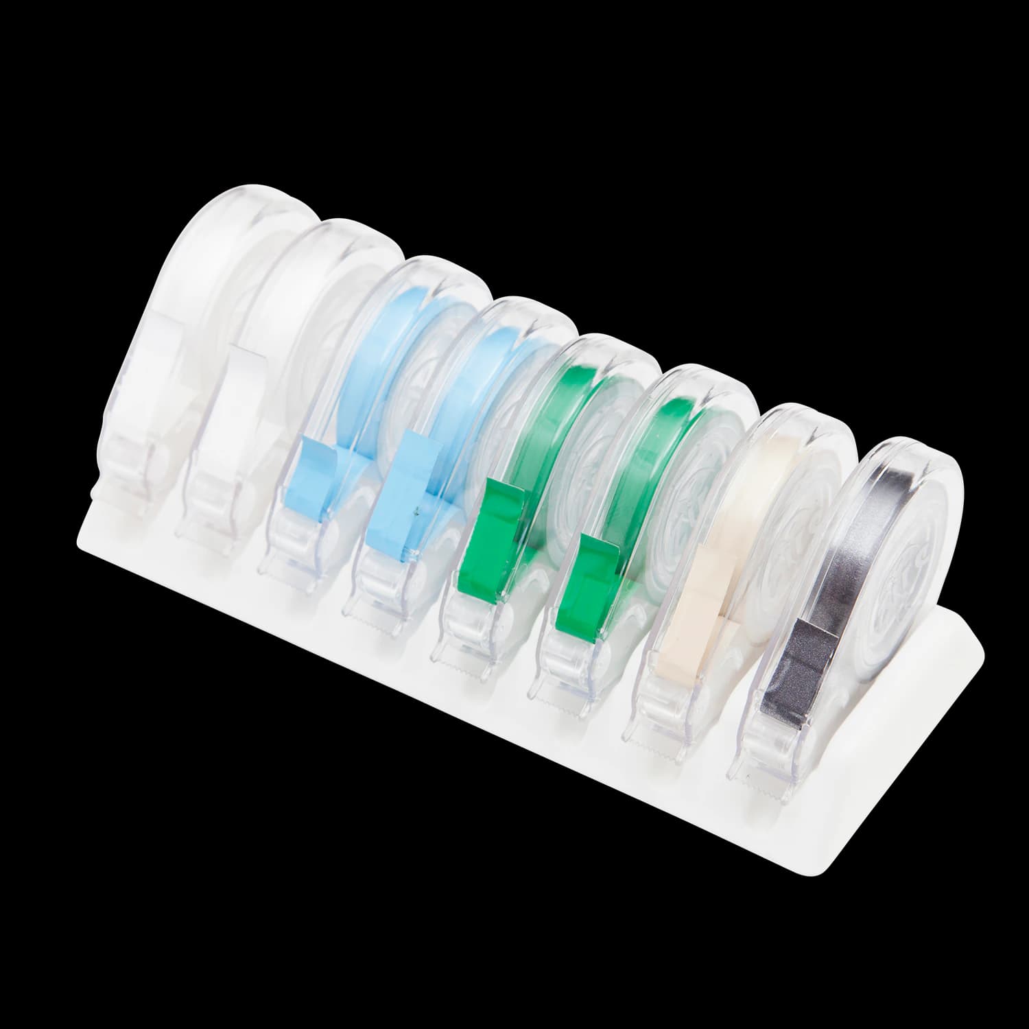 Zirc E-Z ID Tape System Classic, 8 Rolls of 3 ft x 1/4" Self-Adhesive Color-Coding Tape with Dispenser Rack, 70Z305 thumbnail 3