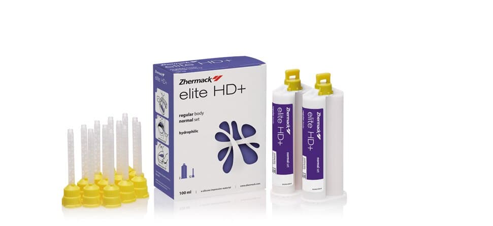 Elite HD+ Regular Body VPS Impression Material, Regular Set, 2 x 50 ml Cartridges + 12 Mixing Tips, C203020 thumbnail 3