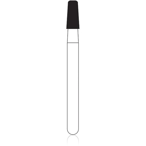 NTI Diamond Bur, FG, Taper Modified Shoulder, # M845KR, 1.8 mm Diameter, 4.0 mm Length, Medium Grit, Gray Ring, 5/Pk, M845KR-018 thumbnail 3