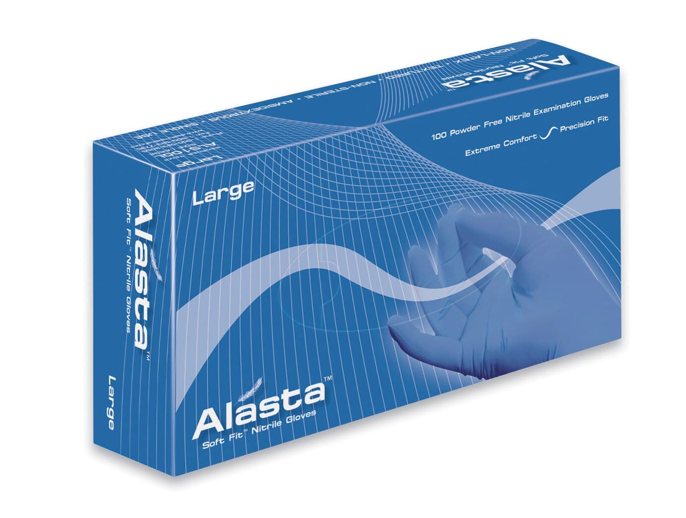 Alasta Soft Fit Nitrile Examination Gloves, Powder-Free, Non-Sterile, Large, Violet Blue, 100/Box, ALS100L thumbnail 11