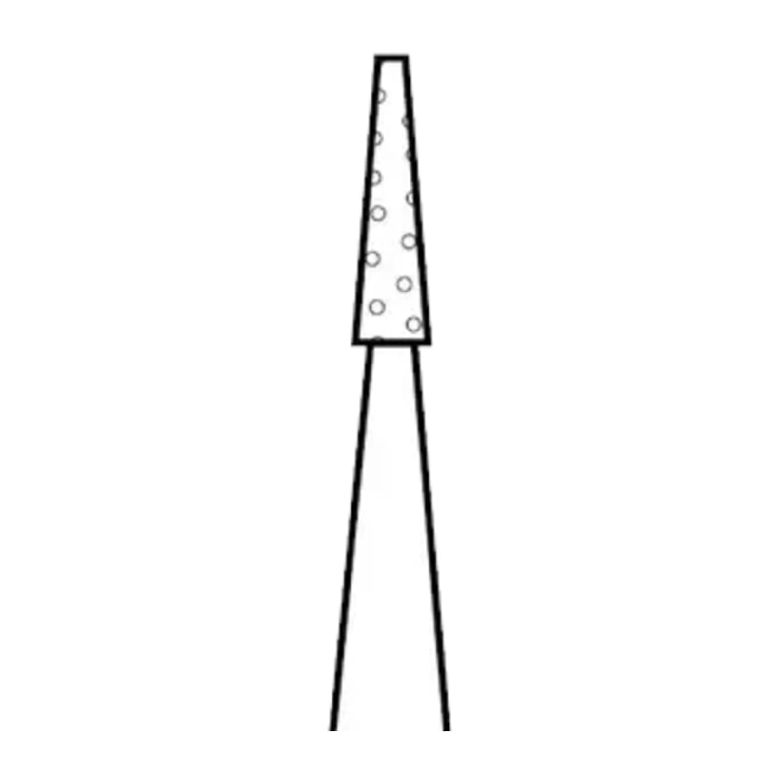 Two Striper Diamond Bur, FG, Cone Point End, Interproximal Trimmer, #200.3, Fine, Red, 0.8 mm Major/0.3 mm Minor Diameter, 3.0 mm Length, 5/Pk, 2015042 thumbnail 7