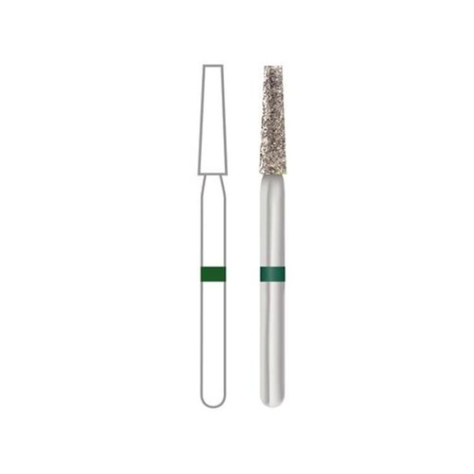 Midwest Once Sterile Single-Use Diamond Bur, FG, Coarse, Taper Flat End, #847-016C, 1.6 mm Diameter, 8.0 mm Length, 25/Pk, 1847016C thumbnail 8