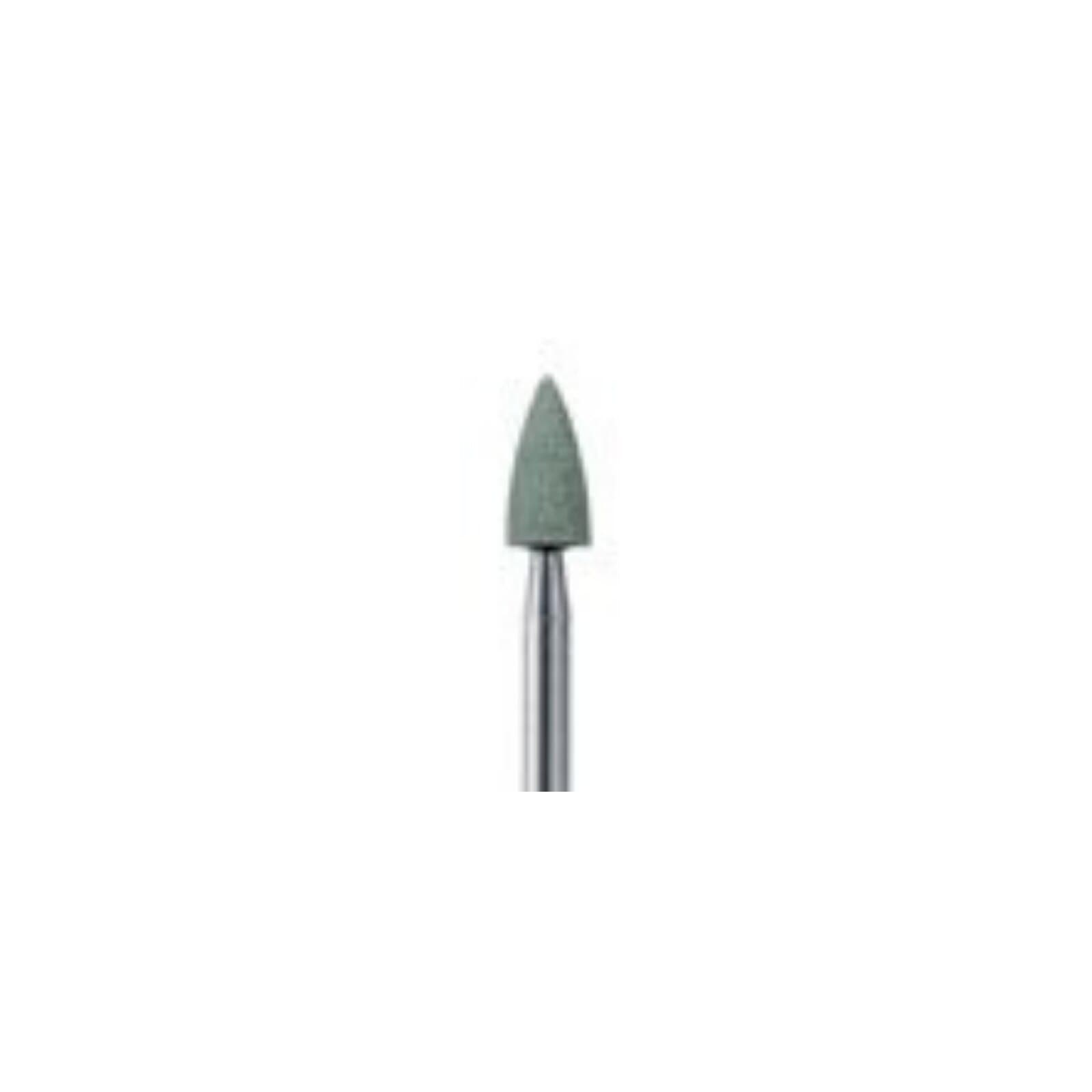 NTI Green Stone Abrasive, RA Shank, Large Point, #050, 5 mm Diameter, 10 mm Length, Medium Grit, 12/Pk, GM663-RA thumbnail 3