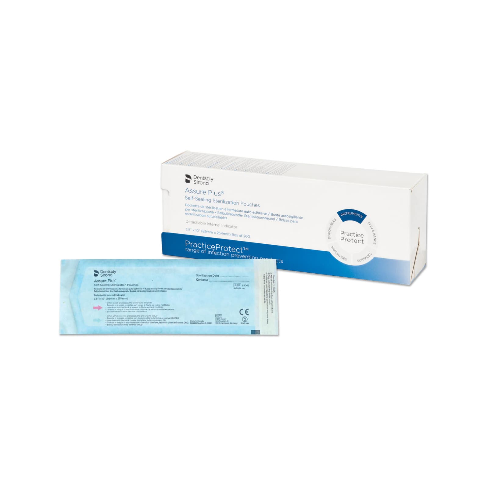 Assure Plus Sterilization Pouches, 11" x 16", Self-Sealing, Dual Indicators, 100/Box, 83080 thumbnail 6