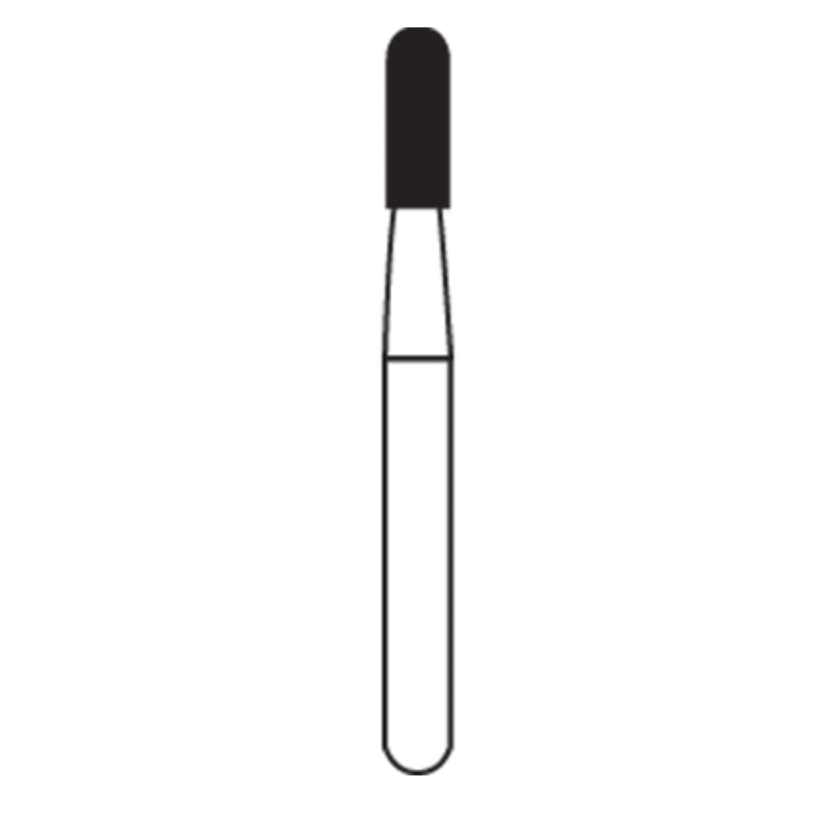 Alpen® Carbide Operative & Surgical Bur, FG, Round End Cross Cut Fissure, #1558, 1.2 mm Diameter, 100/Pkg, R101558C thumbnail 2