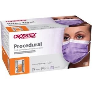 Crosstex Secure Fit™ Procedure Face Mask, ASTM Level 2, Lavender, Ear Loop, 50/Box, GCPLVSF thumbnail 11