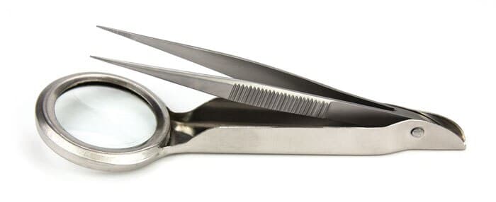 Miltex Vantage Splinter Forceps with Magnifier, Straight, 3-5/8" (93mm), Stainless Steel, Autoclavable thumbnail 2
