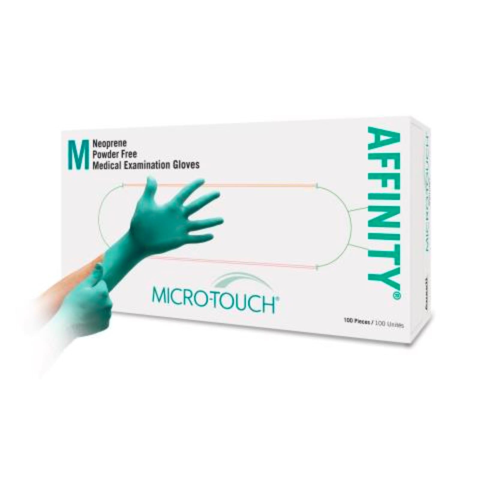 Micro-Touch® Affinity® Neoprene Exam Gloves, Powder Free, Non-Sterile, Extra Large, Green, 100/Box, 3774 thumbnail 11