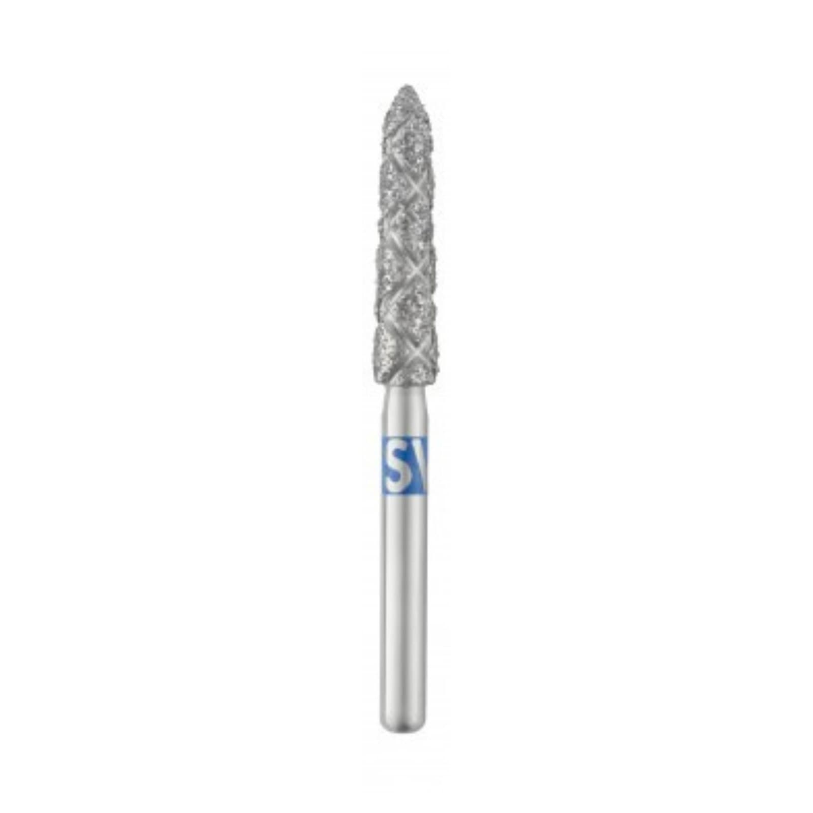 SS White Piranha 2X Diamond Bur, Friction Grip, Medium Curettage, #886K-023, 5/Pk thumbnail 2
