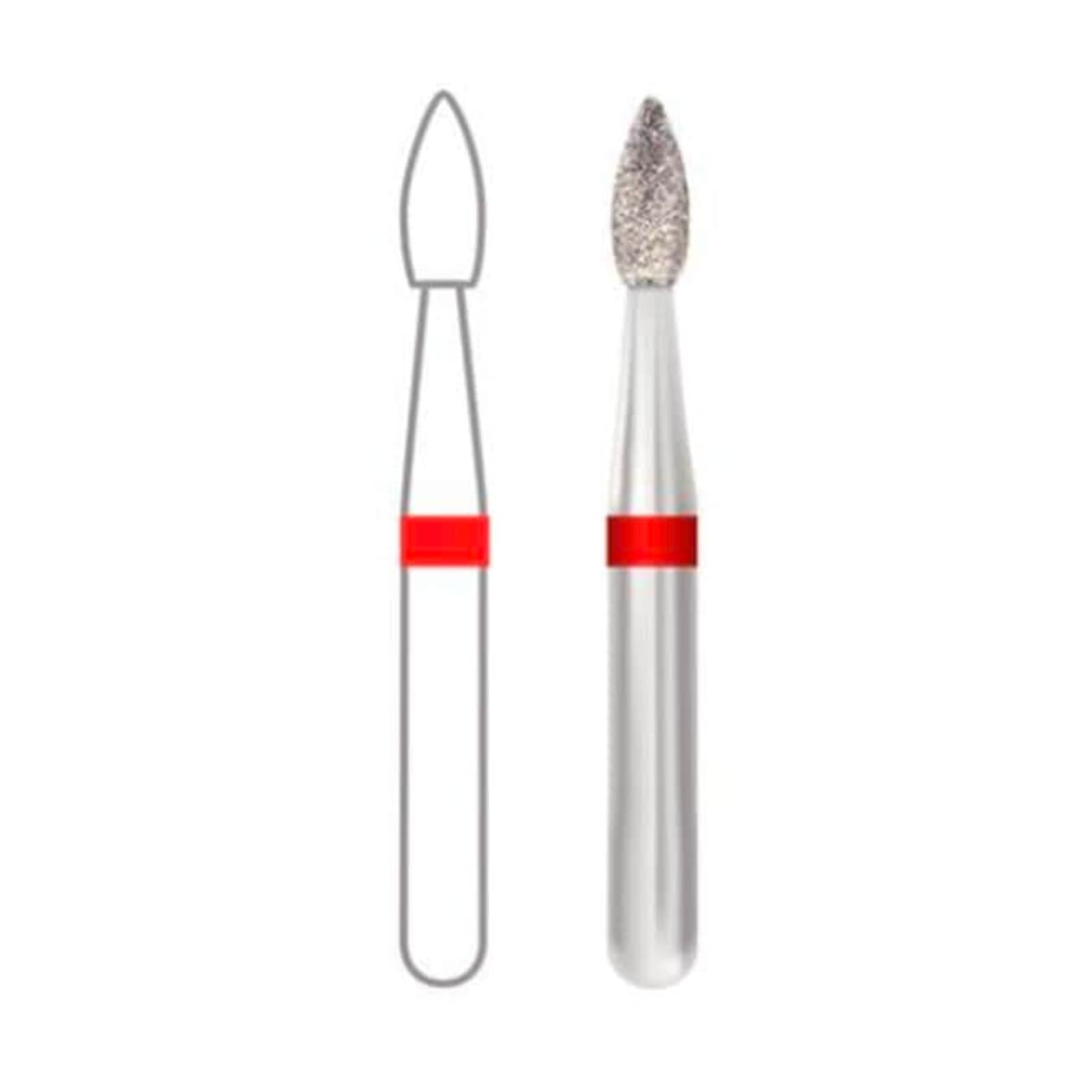 Midwest Once Sterile Diamond Bur, Friction Grip, Fine Grit, Football Shape, 368-016F, 1.6 mm Diameter, 3.25 mm Length, 25/Pk, 1368016F thumbnail 8