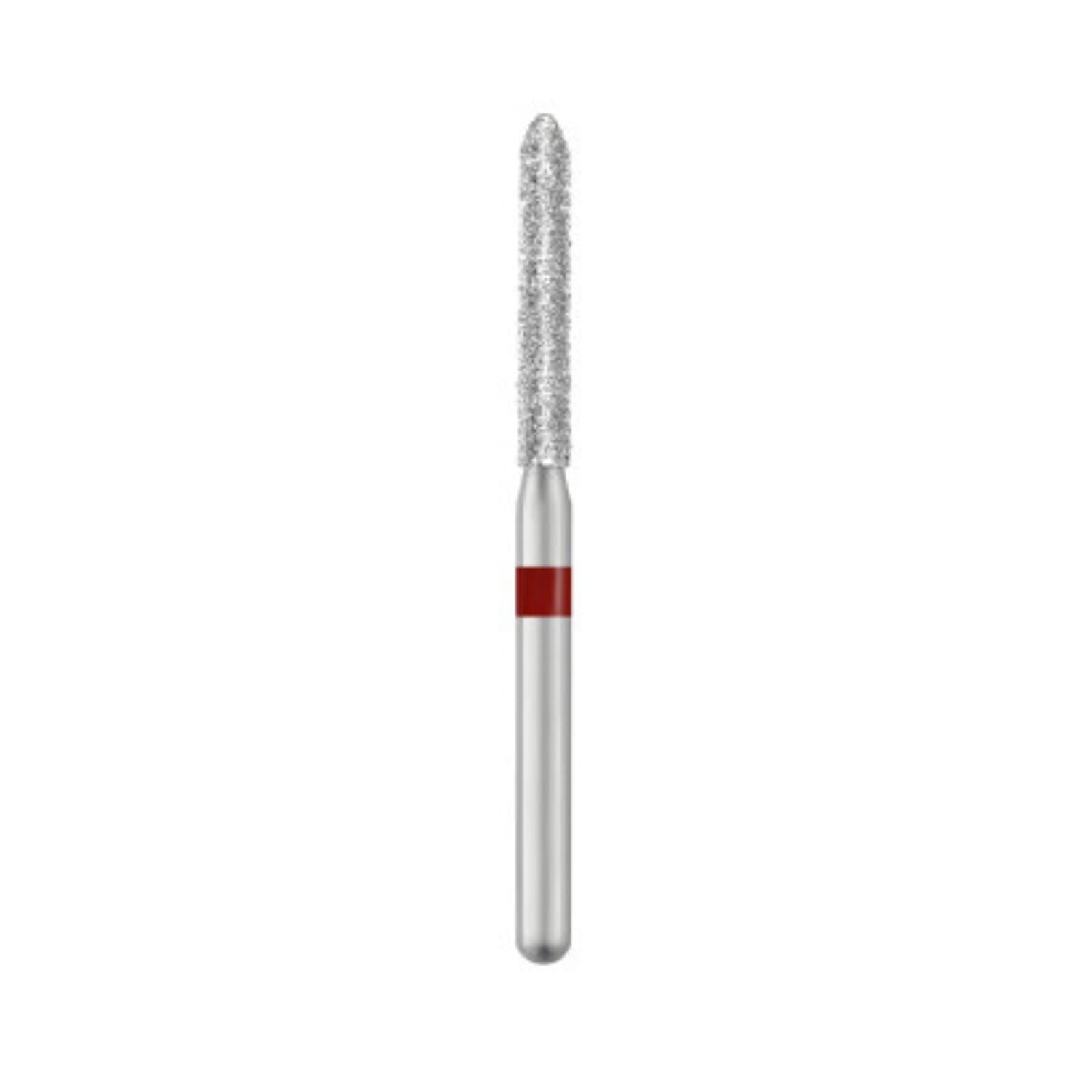 SS White Piranha Diamond Bur 879-016F, Fine Grit, Modified Beveled Cylinder, Friction Grip, Single-Use, 25/Pk thumbnail 2