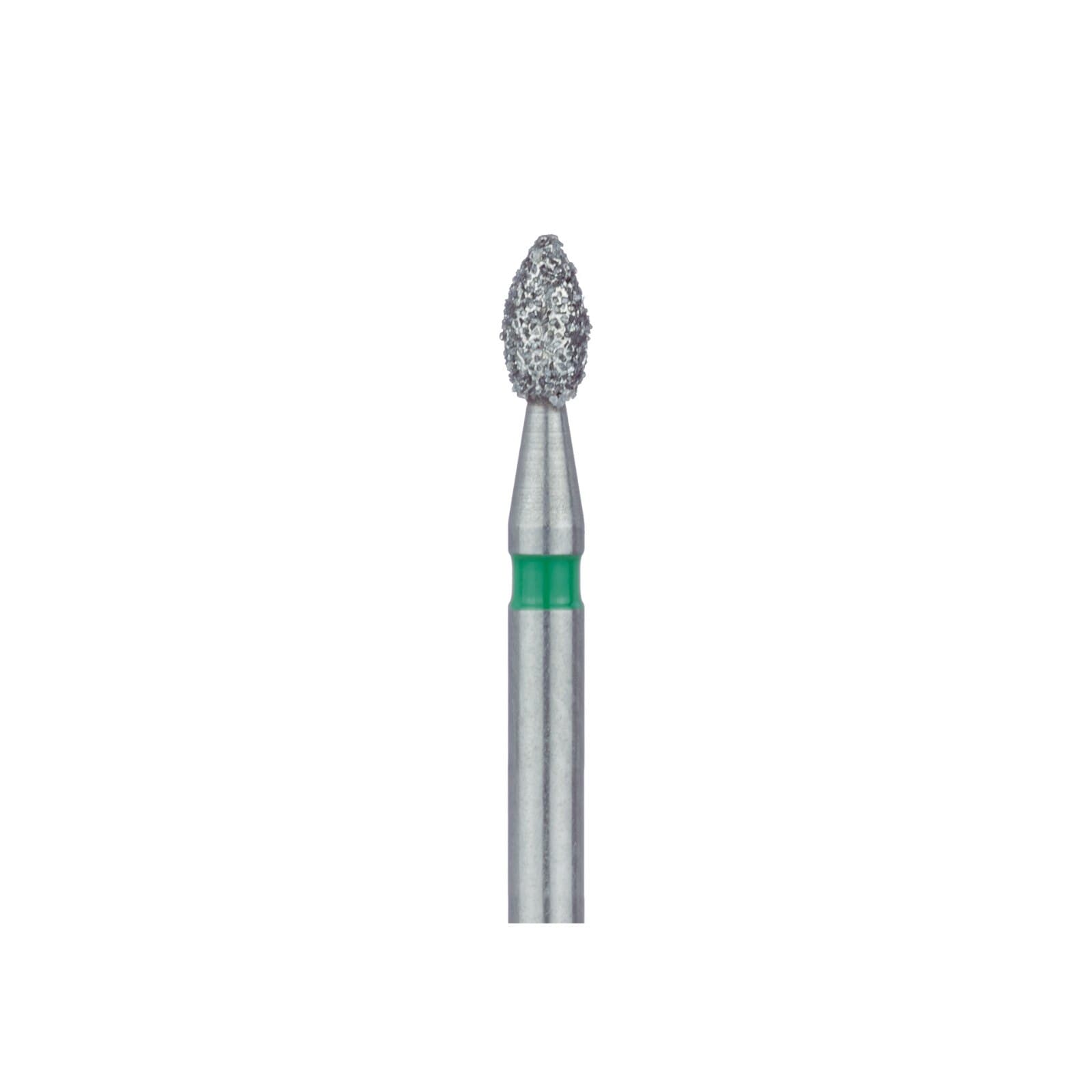 Meisinger 831G-018-FG Coarse Diamond Bur, Pointed Football, Friction Grip, 1.8 mm Head Diameter, Green Ring, 5/Pk thumbnail 3