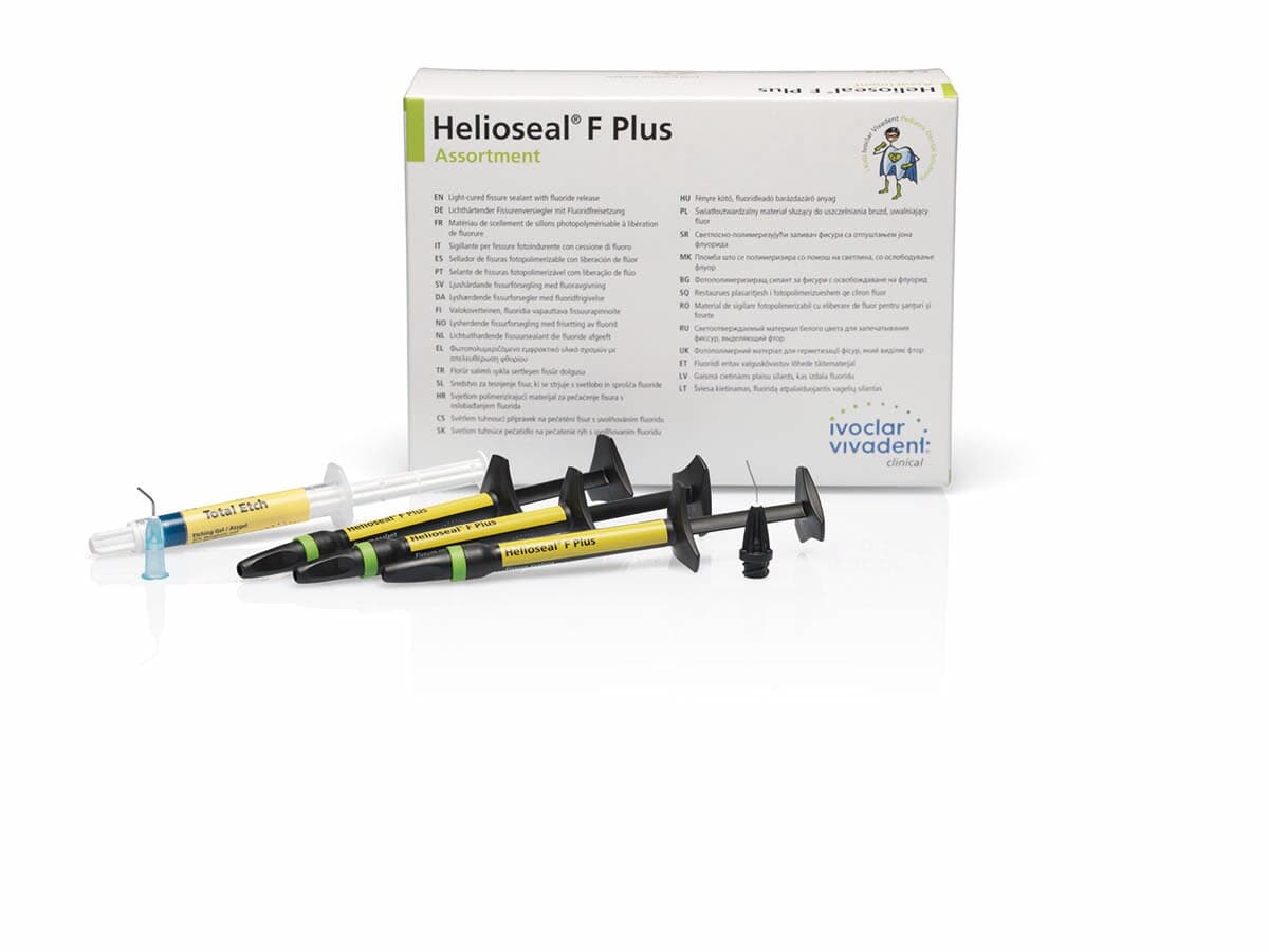 Helioseal F Plus Light-Curing Fluoride-Releasing Fissure Sealant Assortment, 1.25 g Syringes, 5/Box, 686770AN thumbnail 2