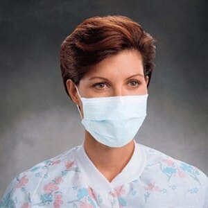 Halyard The Lite One Earloop Procedure Mask, Blue, Pleat-Style, 50/Box, 62356 thumbnail 2