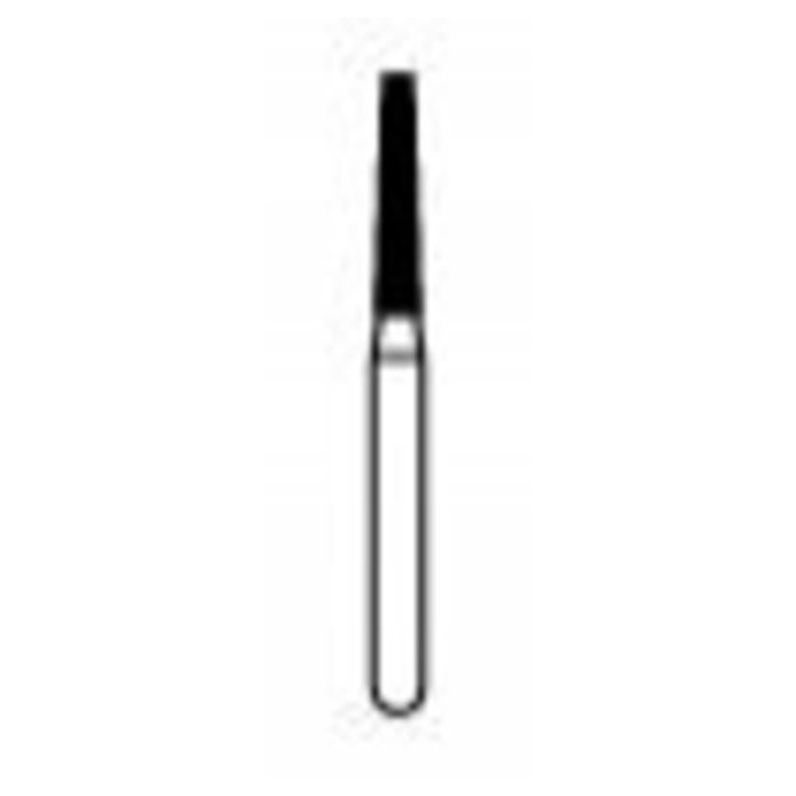 NTI Diamond Bur, FG, Fine, Flat End Taper, #847-014 (F847-014), 1.4 mm Diameter, 8.0 mm Length, Red Ring, 5/Pkg thumbnail 2