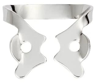 Hygenic Gloss Finish Winged Rubber Dam Clamp #2, Premolars & Upper Incisors, H02761 thumbnail 3