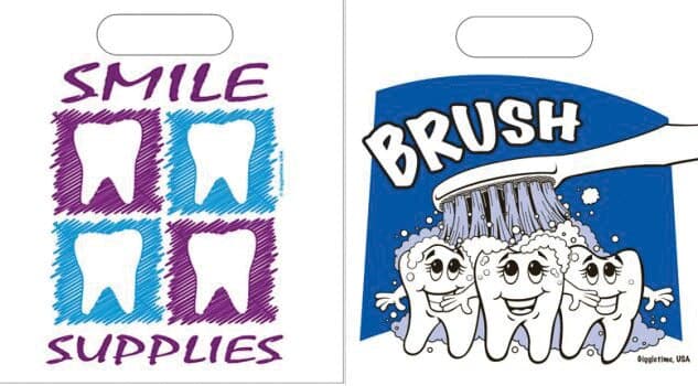 Brush Patient Bags, Small, White, 7.5" x 9", 250/Pk, TY520 thumbnail 2
