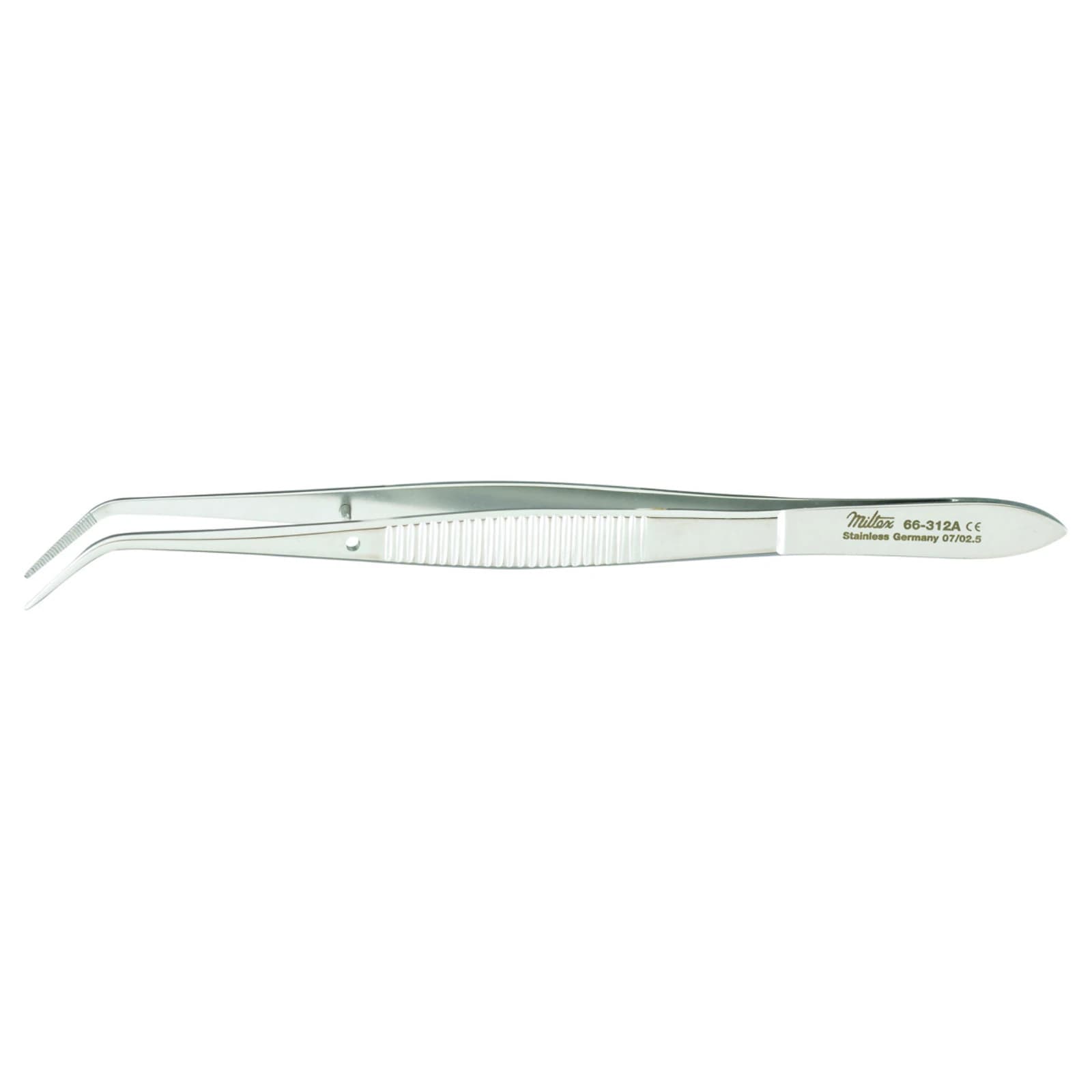 Miltex College Cotton and Dressing Pliers, 312A Perry, Angled, Serrated Tips, 66-312A thumbnail 2