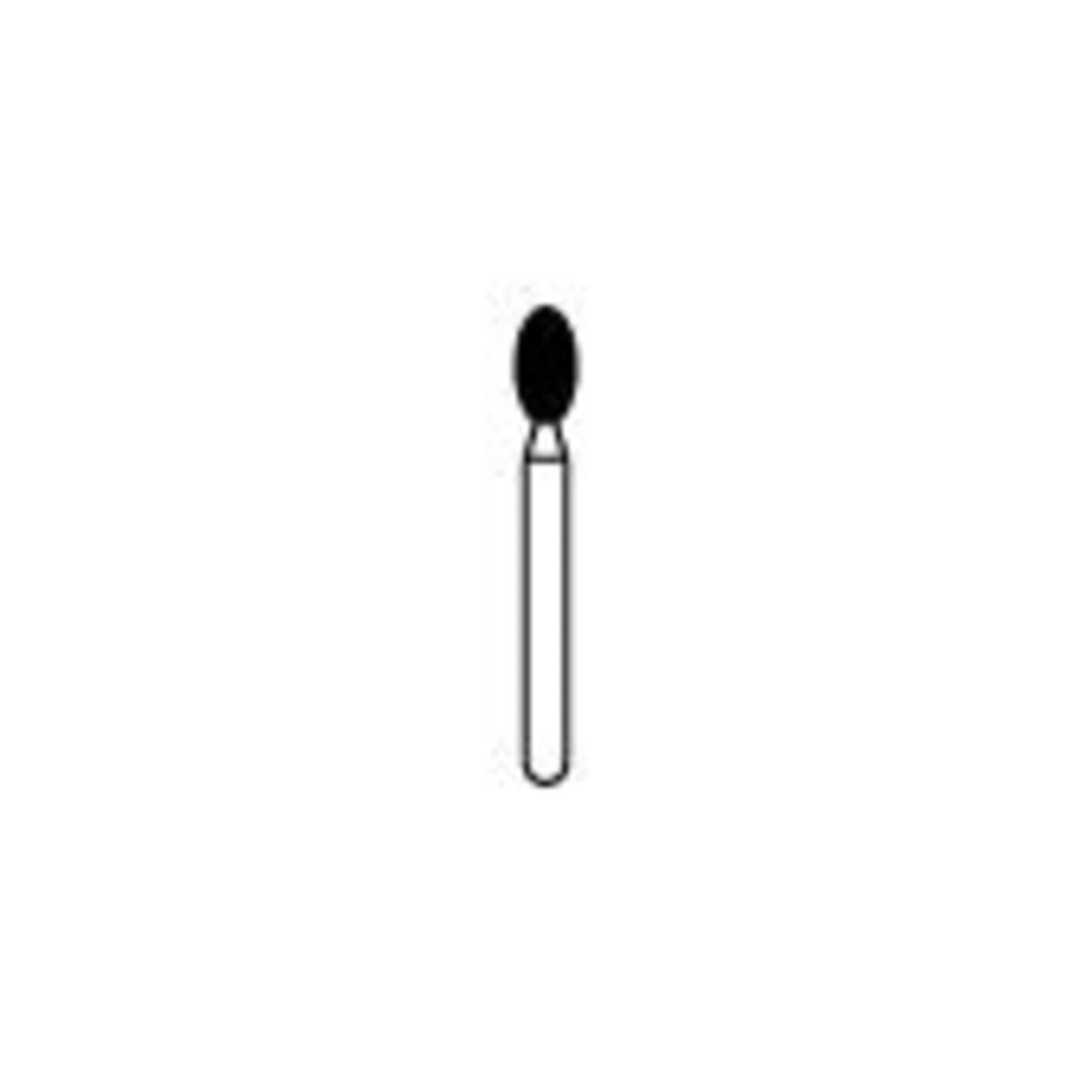 NTI Diamond Bur, FG, Football, # M379, 2.3 mm Diameter, 4.5 mm Length, Medium Grit, Gray Ring, 5/Pk, M379-023 thumbnail 3
