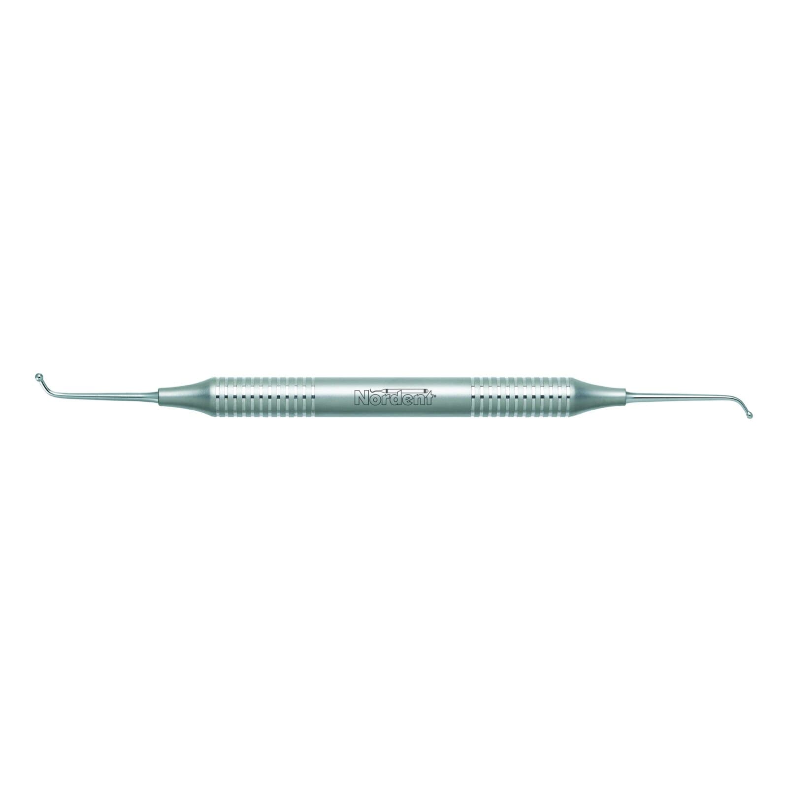 Nordent #43 Ball Burnisher, Large Ball #4/Medium Ball #3, DuraLite Round Handle, Double-End, 1.9mm/1.6mm, High Carbon Stainless Steel thumbnail 2