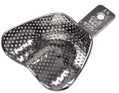 GC America COE Depressed Anterior Perforated Impression Tray, Nickel-Plated, Upper, #A4 (Medium), 268041 thumbnail 2