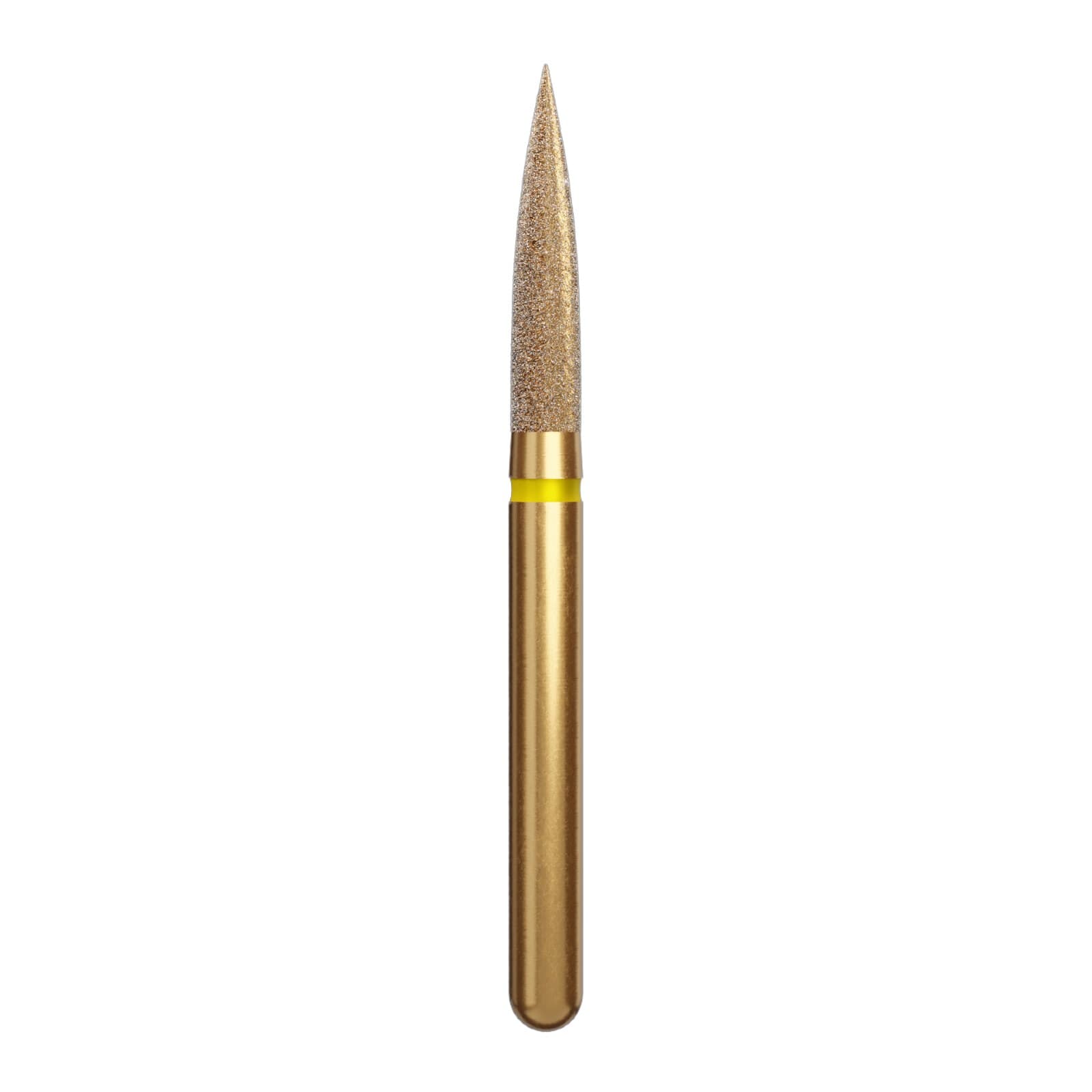Alpen® Multi-Use Diamonds FG #862 Flame 1.6mm Extra Fine Yellow, Pkg/5 (862-016 XF) - Alpen® Multi-Use Diamonds FG # 862 Flame 1.6mm Extra Fine Yellow Pkg/5 - Image 1