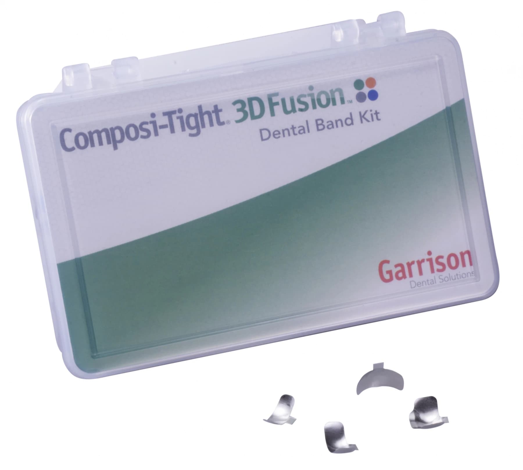 Composi-Tight 3D Fusion Firm Matrix Bands Assorted Kit, 300/Pk, 5 Sizes (4.3mm, 4.3mm w/ext 5.9mm, 5.3mm, 6.1mm, 6.1mm w/ext 7.7mm) thumbnail 3