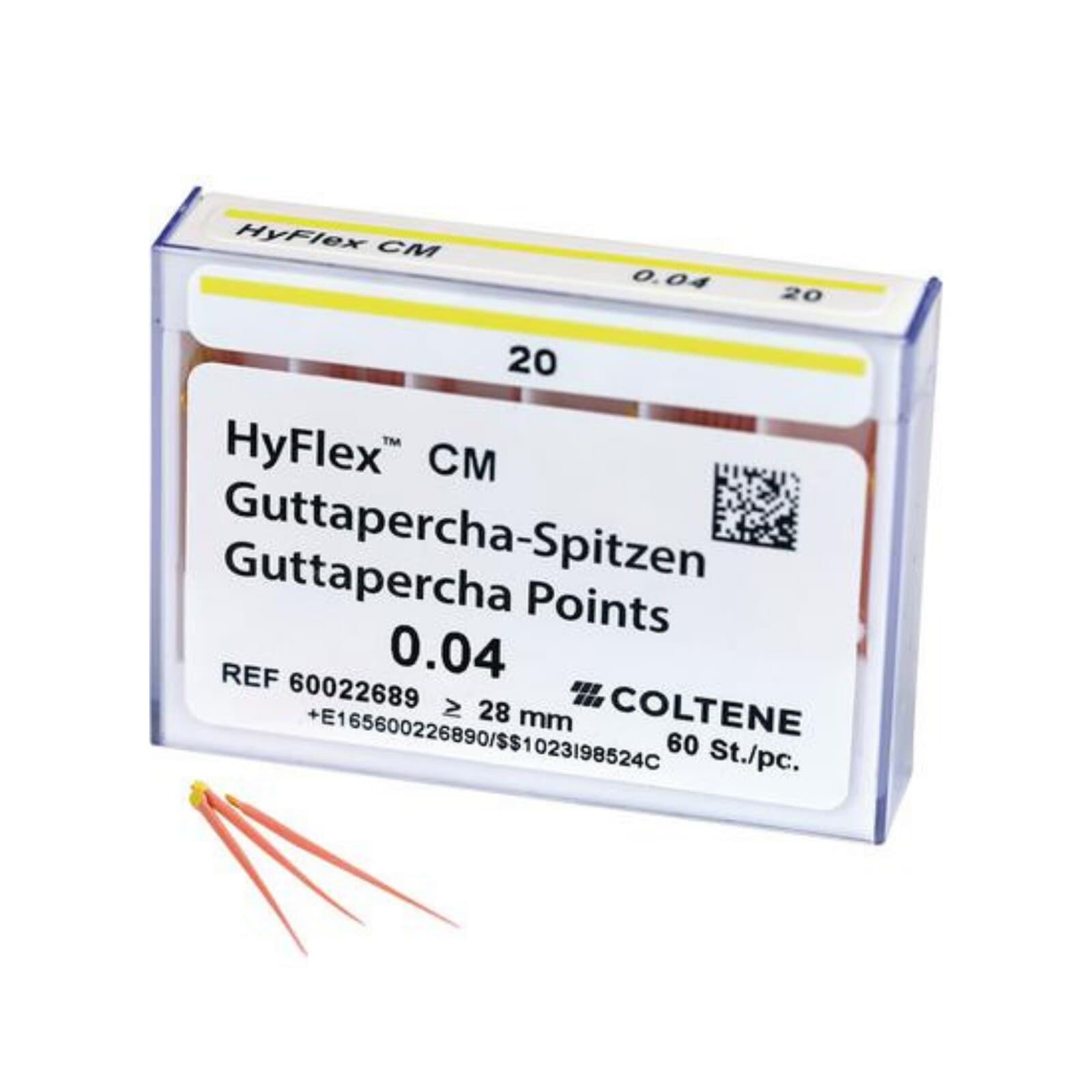 HyFlex CM Gutta-Percha Points, Taper .04, Size #20, Yellow, 60/Box, 60022689 thumbnail 2