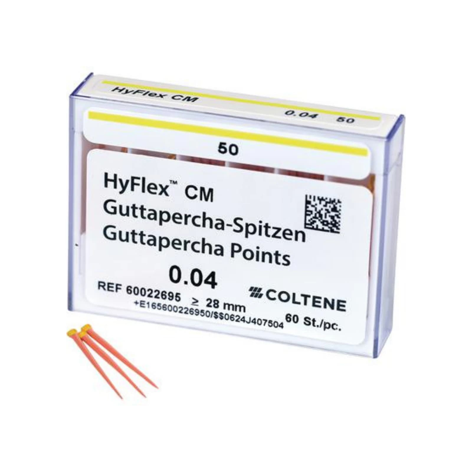 HyFlex CM Gutta Percha Points, .04 Taper, Size #50, Yellow, 60/Box, 60022695 thumbnail 3