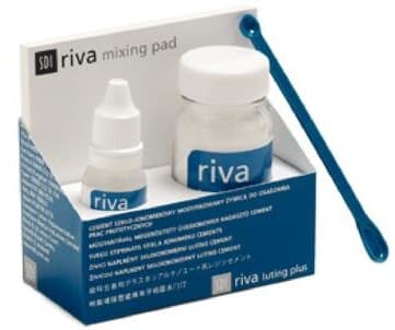 Riva Luting Plus Cement, Powder/Liquid Kit, Resin Modified Glass Ionomer, Self-Curing, 25g Powder, 10g Liquid, SDI thumbnail 2