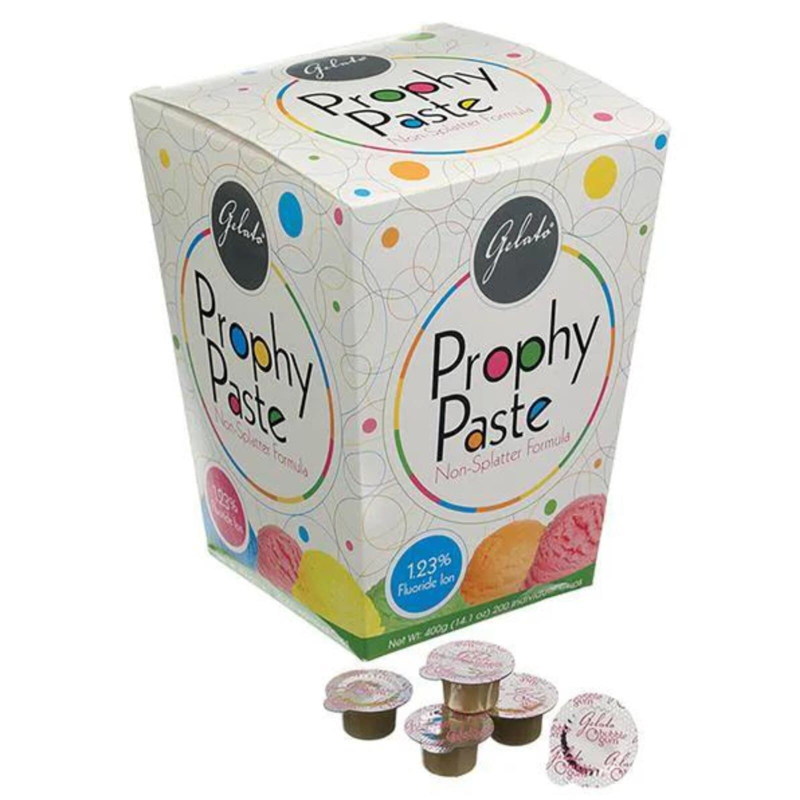 Gelato Prophy Paste with Fluoride, Medium Grit, Orange Sherbet, Unit Dose Cups, 2 g, 200/Box, 24-11677 thumbnail 3