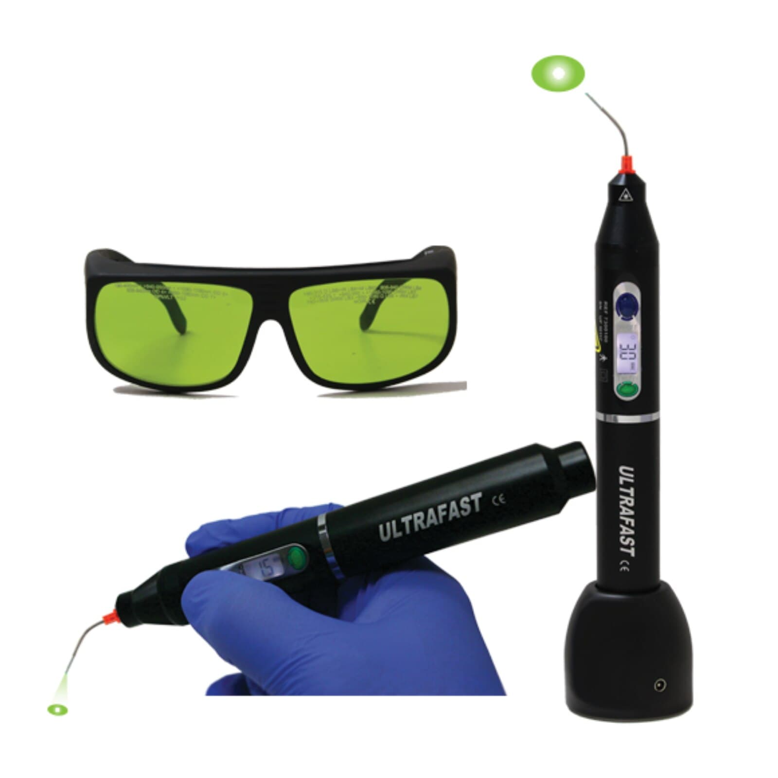 DentLight Ultrafast™ Wireless Diode Laser Kit, 3W Continuous / 5W Pulsed, 810nm, with Charging Stand, 5 Fiber Tips, Laser Shield, Goggles, and Accessories thumbnail 4