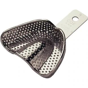 COE® Nickel-Plated Perforated Pedodontic Impression Tray, Upper #9 (Smaller), 1 Each, #260091 - COE® Impression Tray Nickel Perforated Pedo Small Upper #9 Each - Image 1