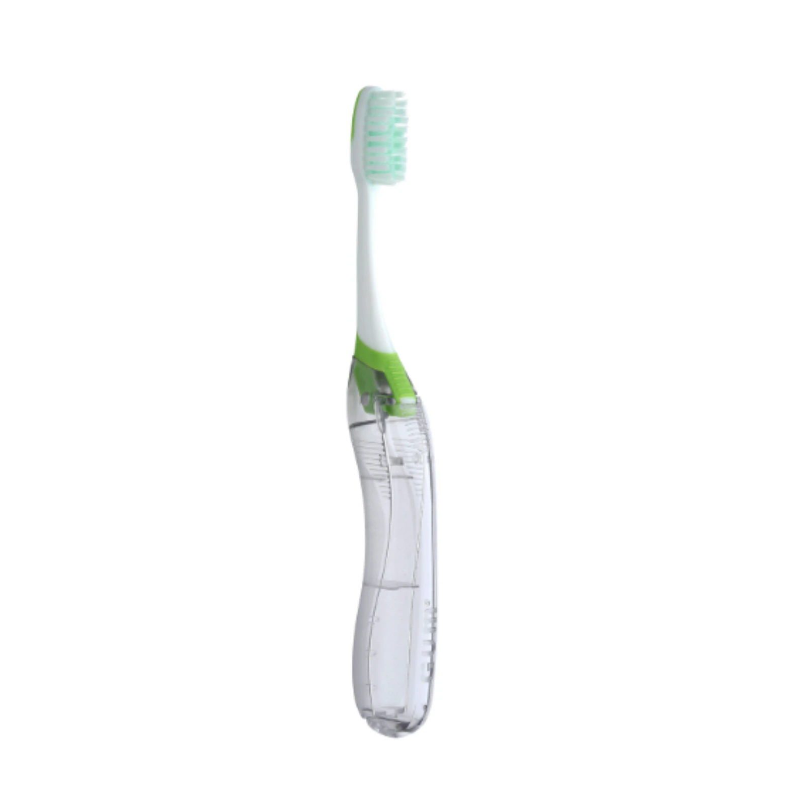 GUM Ortho Travel Toothbrush with Soft V-Trim Bristles, 4 Rows, 34 Tufts, Snap-Lock Cap, 12/Bx - GUM Ortho Travel Toothbrush with Soft V-Trim Bristles, 4 Rows, 34 Tufts - Image 1