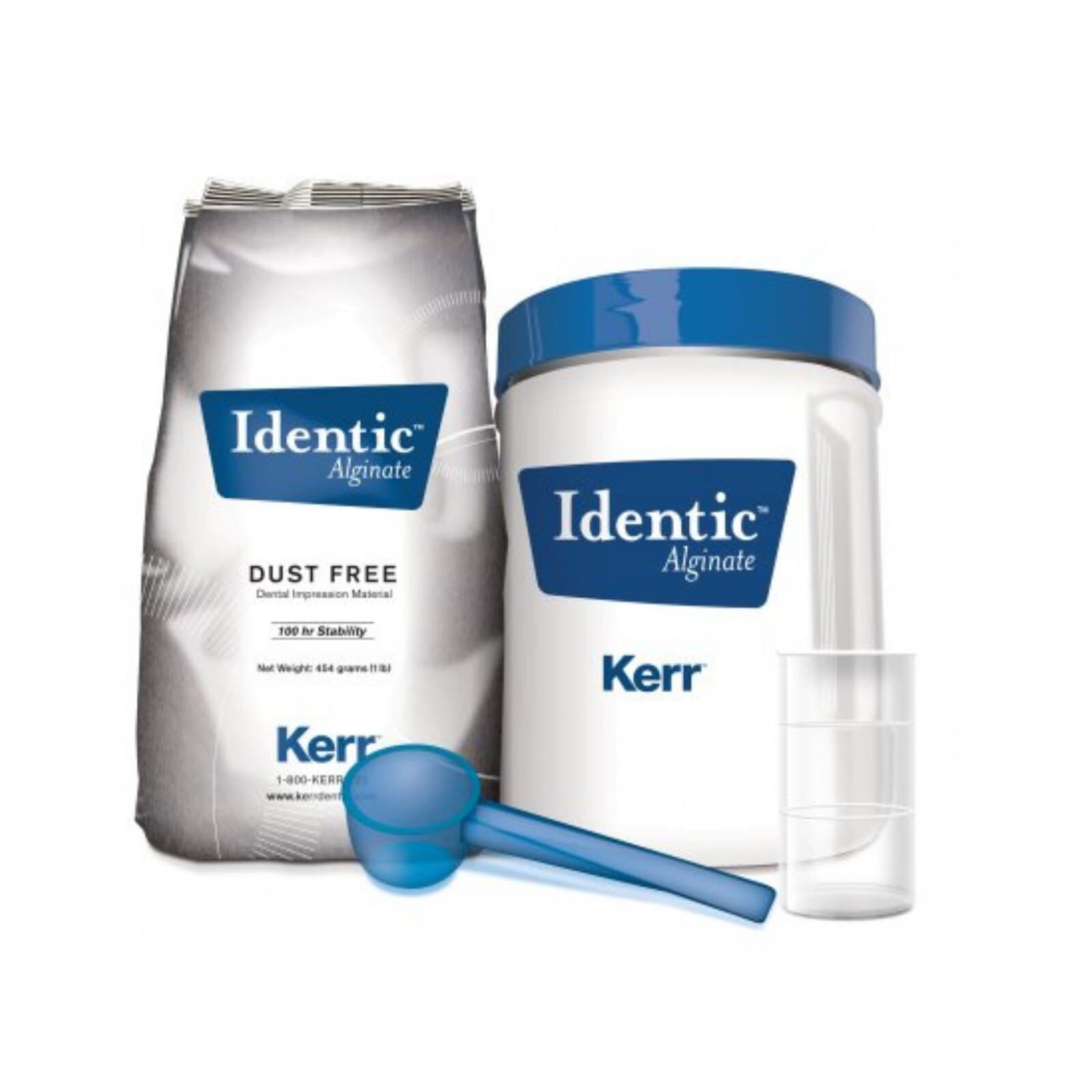 Kerr Identic Dust-Free Alginate Impression Material, Extra Fast Set, Hypoallergenic, Unscented, 1 lb Canister, 27493DX thumbnail 2