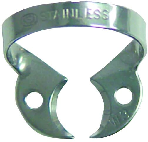 Ivory Stainless Steel Wingless Rubber Dam Clamp #W3, Small Lower Molars, 1 Each, 50057522 thumbnail 9