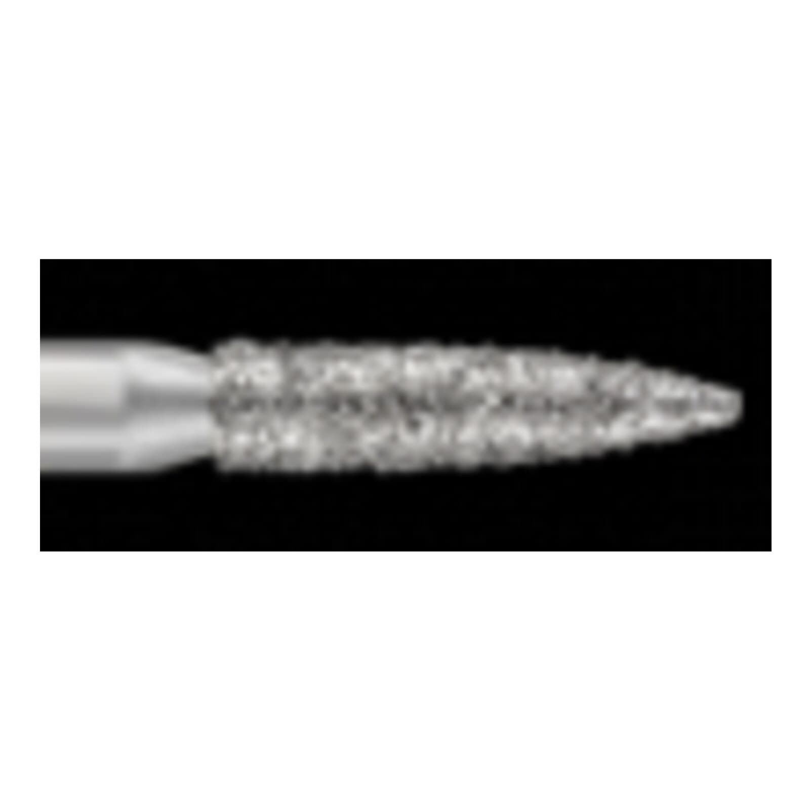 SS White Piranha® Single Patient Use Diamond Bur, Flame FG, Medium Grit, #862-016M, 1.6 mm Diameter, 25/Pkg thumbnail 2