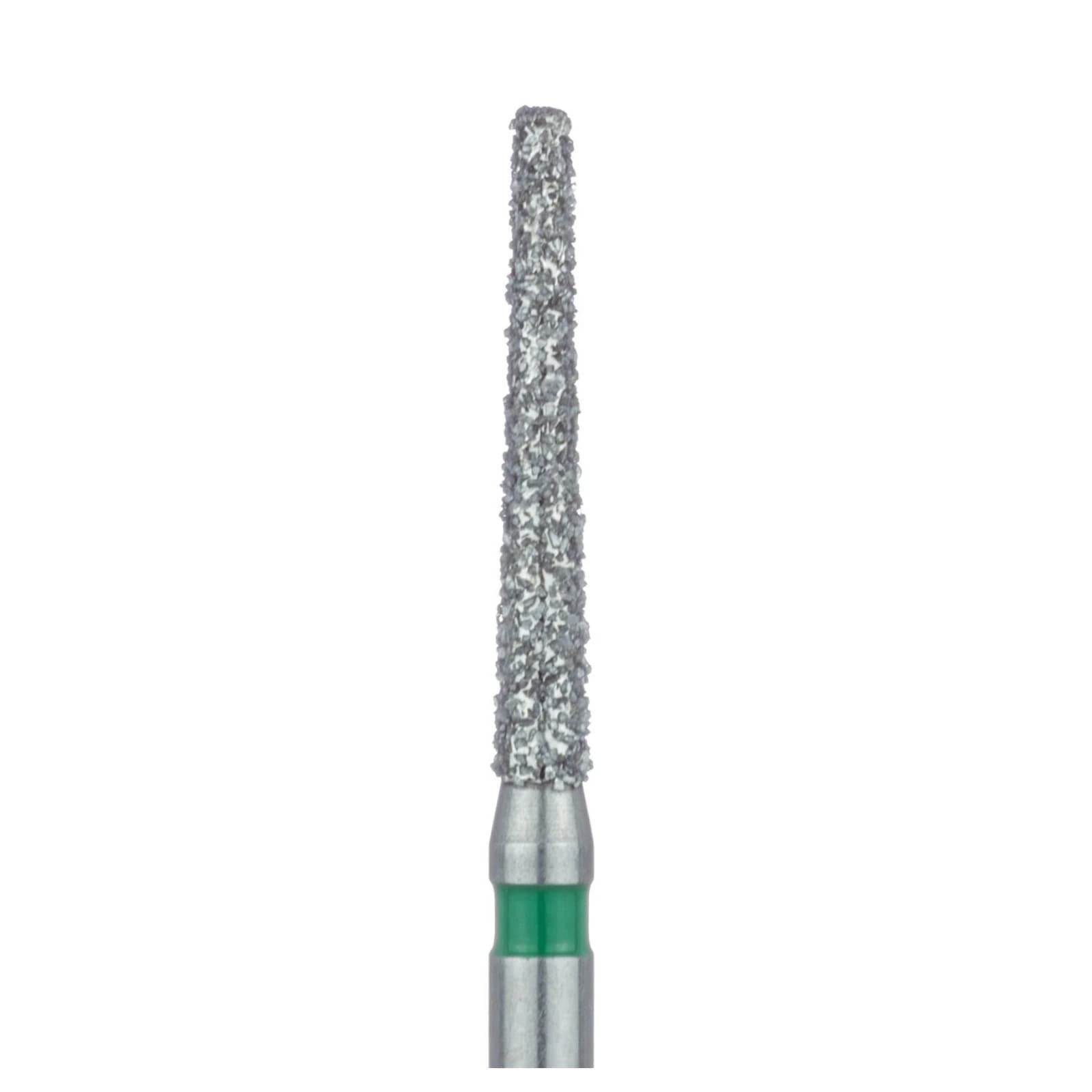 Meisinger 848G-016-FG Diamond Bur, FG, Coarse (Green), Flat End Taper, 1.6 mm Head Diameter, 10 mm Working Length, 5/Pkg thumbnail 3
