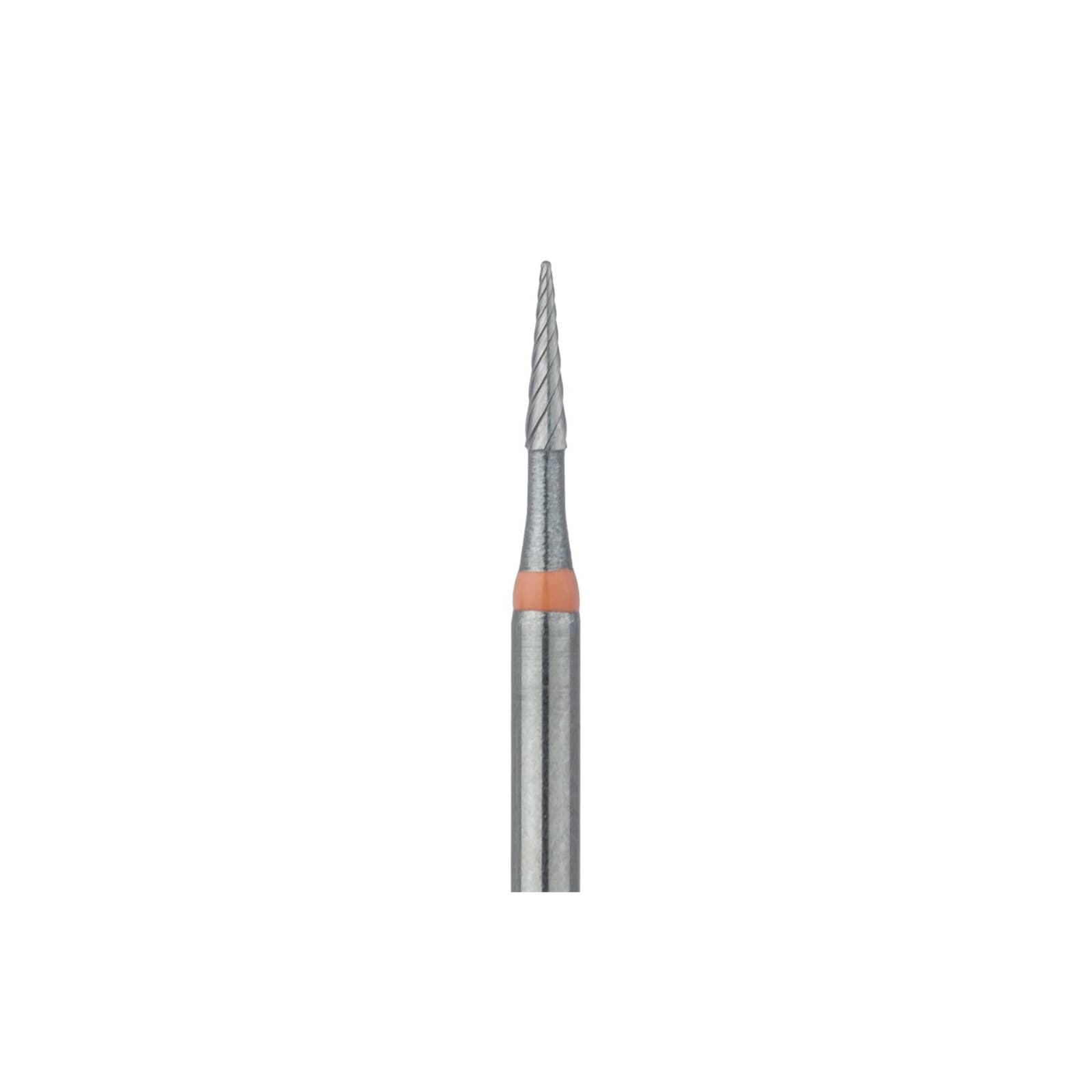 Meisinger Tungsten Carbide Trimming & Finishing Bur with Twist, FG, Pointed Taper, #ET4, 1.0 mm, Fine, 5/Pk, D0133-010-FG thumbnail 3