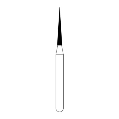 NTI Diamond Burs, FG, Needle, # M858, 1.0 mm, Medium, Gray, 5/Pk, M858-010 thumbnail 3