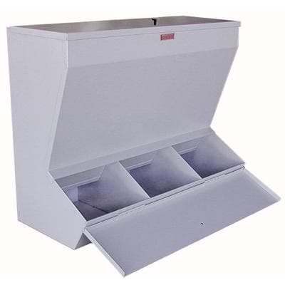 Handler Plaster Bin, 3 Compartment, Warm Gray, Model 81C, 21" x 10" x 18" thumbnail 8