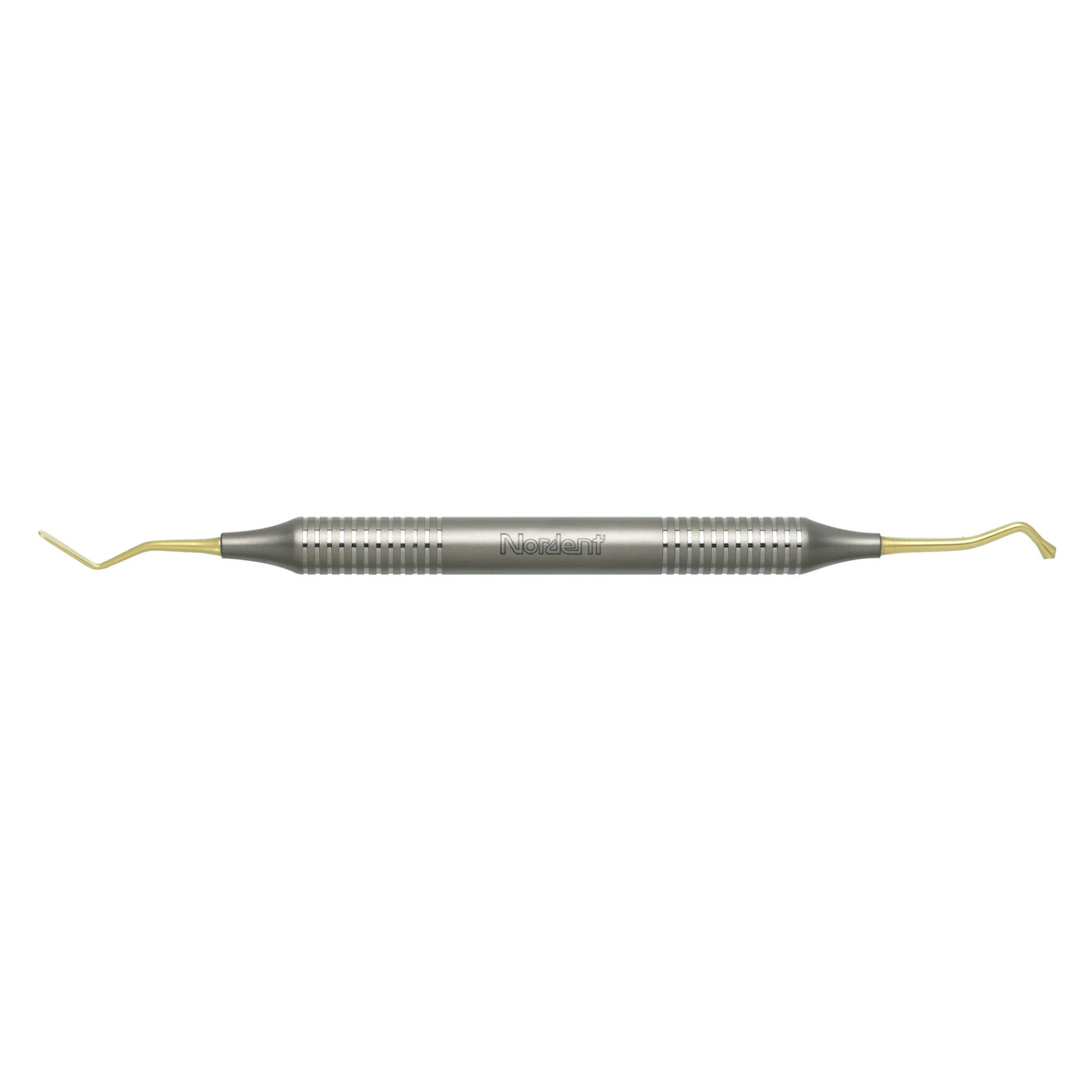 Nordent Composite Placement Instrument #22, Paddle/Acorn, Titanium Nitride Coated, DuraLite ColorRings Handle, Double End thumbnail 2