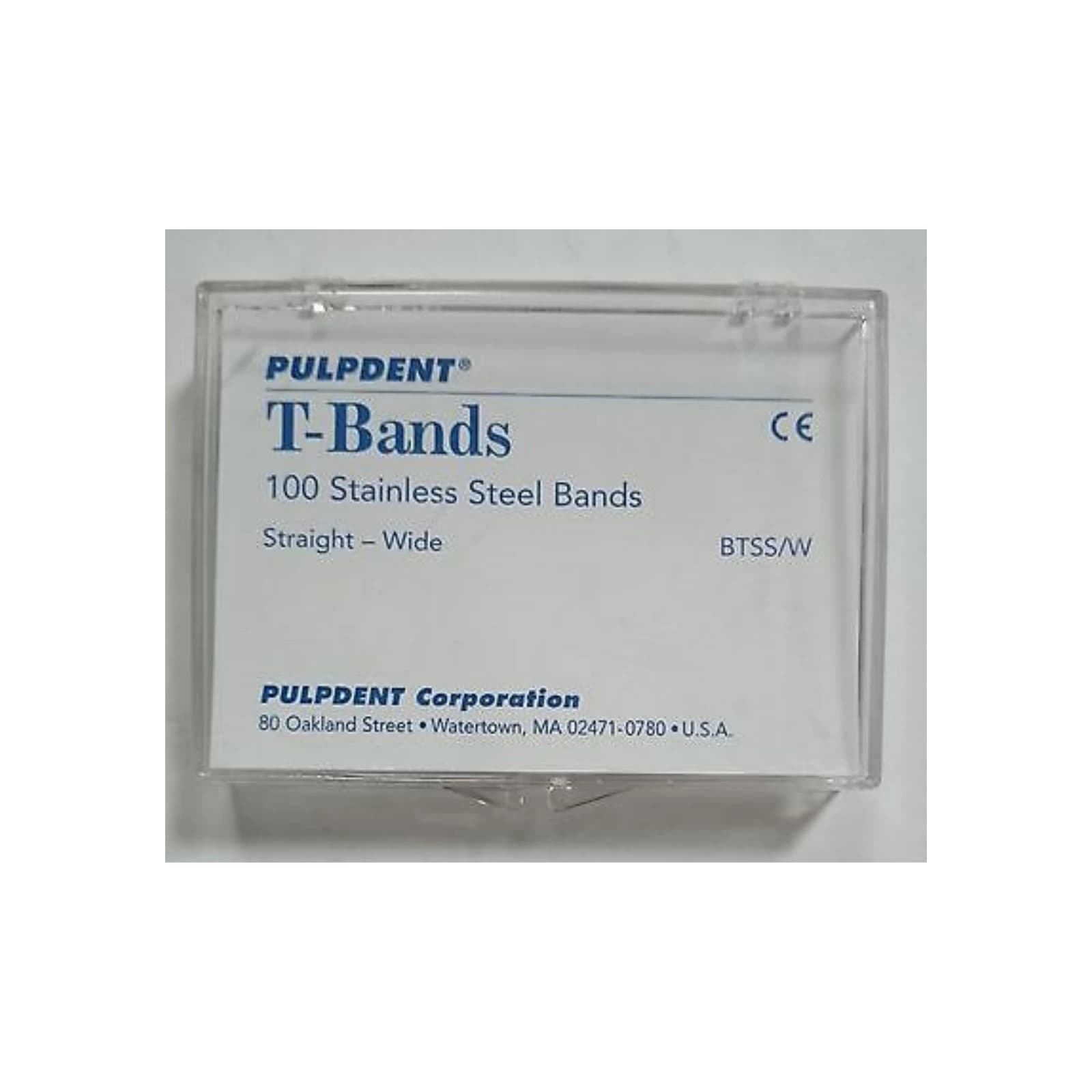 Pulpdent T-Bands, Straight/Wide, Stainless Steel, 0.002" (0.05 mm) Thick, 100/Box, BTSS/W thumbnail 6