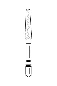 Two Striper® Diamond Bur FG, Round-End Taper, #780.8, Fine Grit, Red Ring, 2.1 mm Major/1.4 mm Minor Diameter, 8.0 mm Length, 5/Pkg, 2015494 thumbnail 2